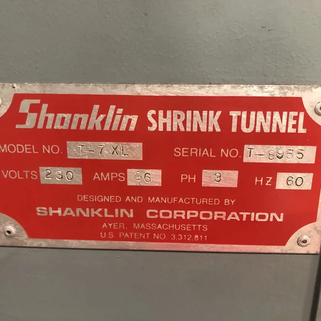 Shanklin T6 XL Heat Tunnel Serial Number